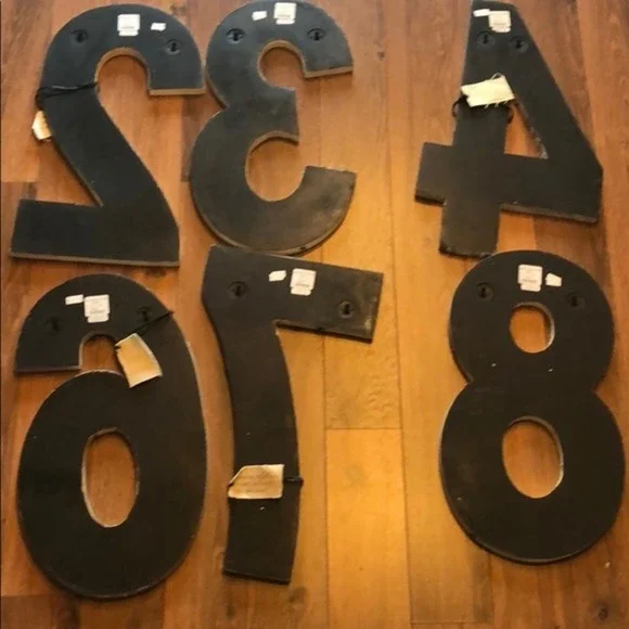 Anthropologie hand painted Swarm numbers - Picture 6 of 7